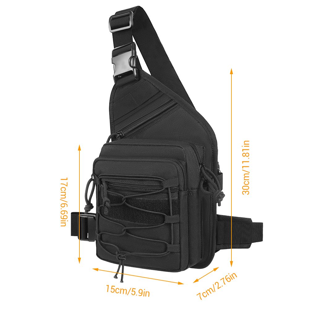 Edc Concealed Carry Sling Bag - Verdeckte Tragetasche Taktischer Crossbody-Sling-Rucksack Schulter-Waffentasche Brusttasche
